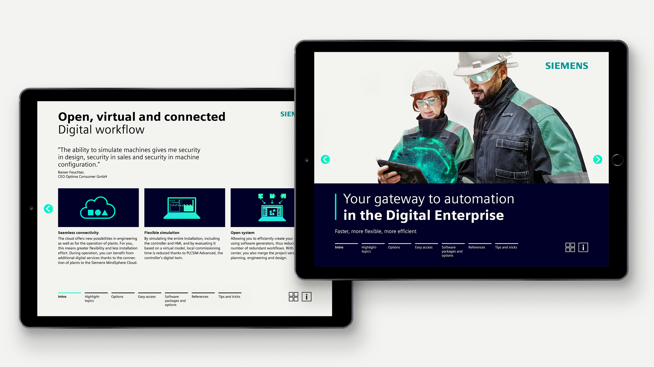 Corporate Design Concept for Siemens - Tablet